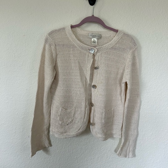Susan Bristol Sweaters - Susan Bristol Cream Button-Up Cardigan